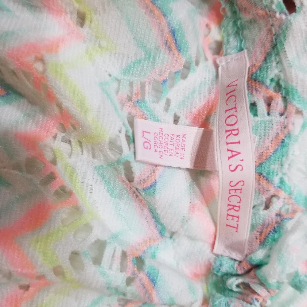 VICTORIA S' SECRET Multicolor Romper O Cover Swimsuit SIZE L/G.. - Picture 10 of 12